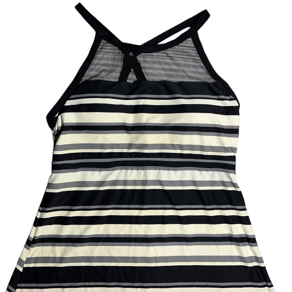 Black and White Striped Women's Top